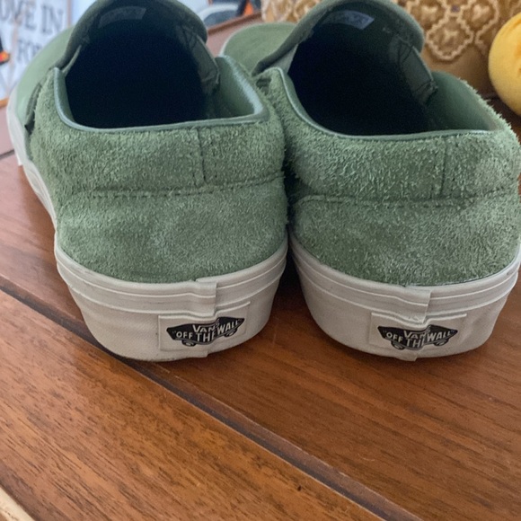 Vans Unisex Elm Green Suede Slip Ons Like New - Picture 7 of 14